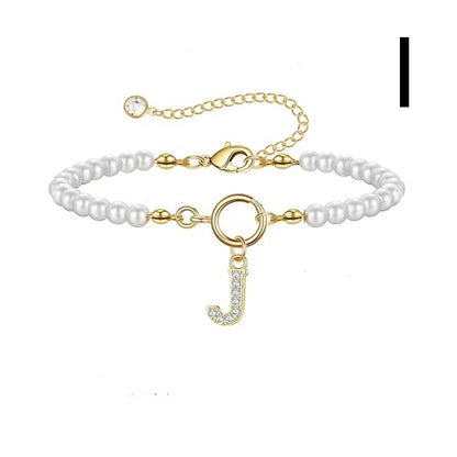 2024 personalised initial pearl bracelet for women with toggle clasp