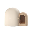 Fully enclosed oversized cat litter box in Aurora White, Moss Green, or Milk Tea colour