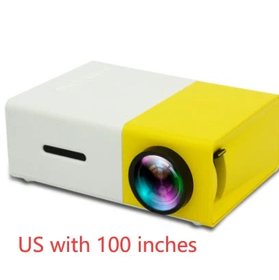 Portable home cinema mini projector with 3D HD LED display, HDMI, USB, and 1080P resolution