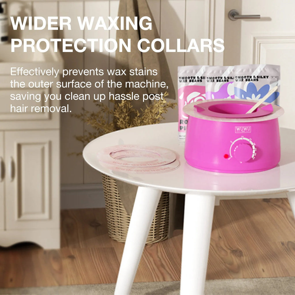 Professional 52-piece waxing kit with wax warmer, five types of hard wax beans, application tools, and post-care lotion.