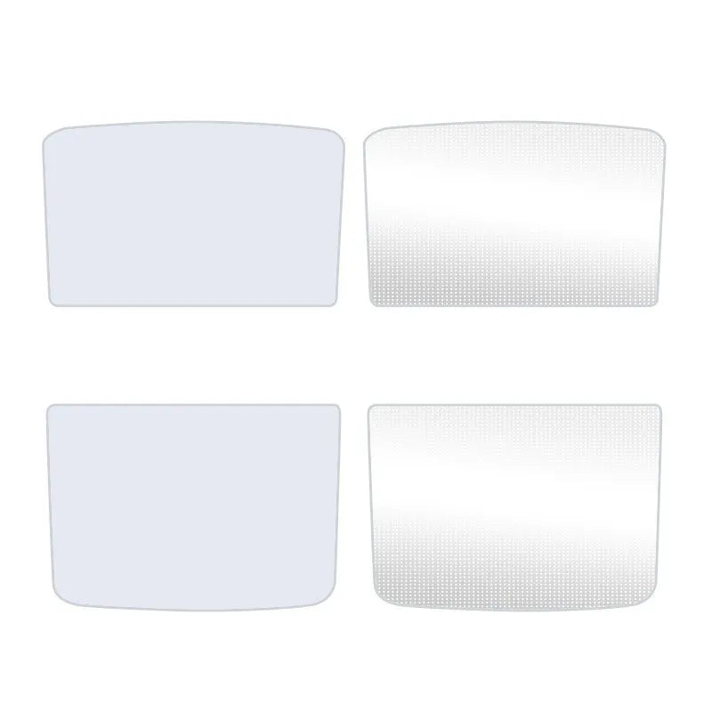 Ice crystal skylight sun visor made from silver tape in beige or black patterns for vehicle thermal insulation.