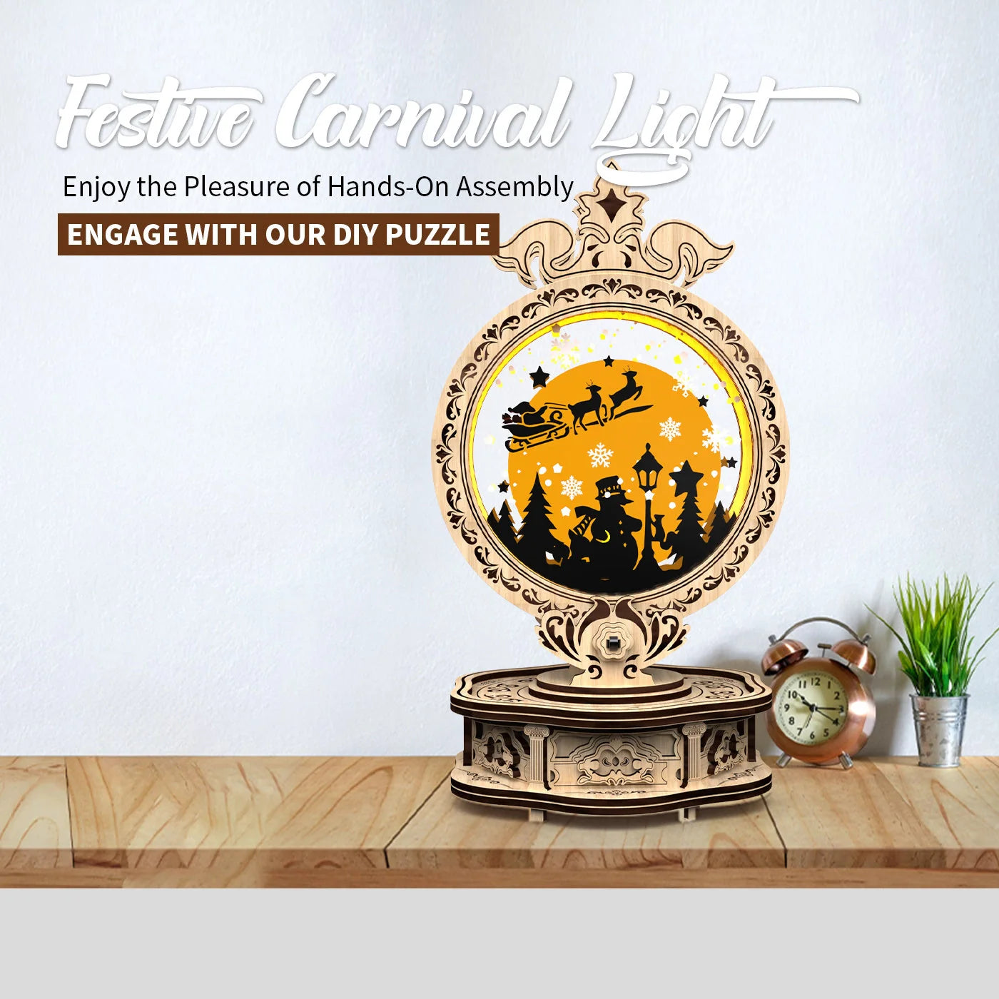 Home Fashion Simple Holiday Carnival Lights Styling Puzzle Toys for festive decoration