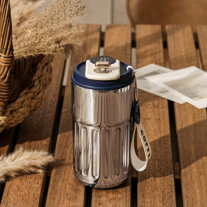 Smart Digital Thermal Bottle 450ml Stainless Steel Vacuum Flask with temperature display