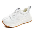 Women's beige casual sports shoes with cattlehide leather upper, cross-strap design and mesh lining