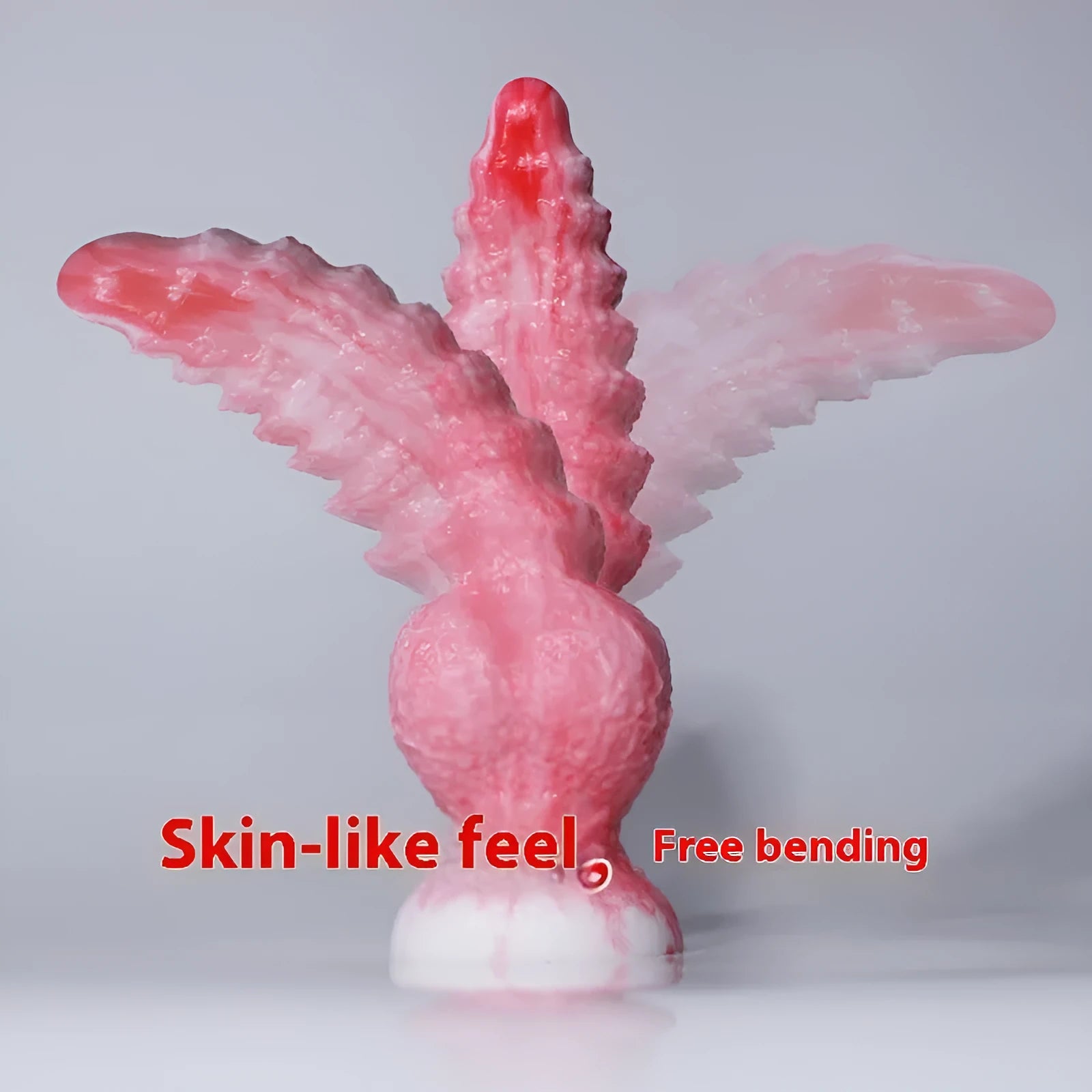 Pink platinum silicone women's masturbation device with realistic penis shape