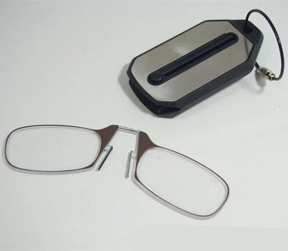 Stylish and portable clip-on reading glasses with magnification options for men and women