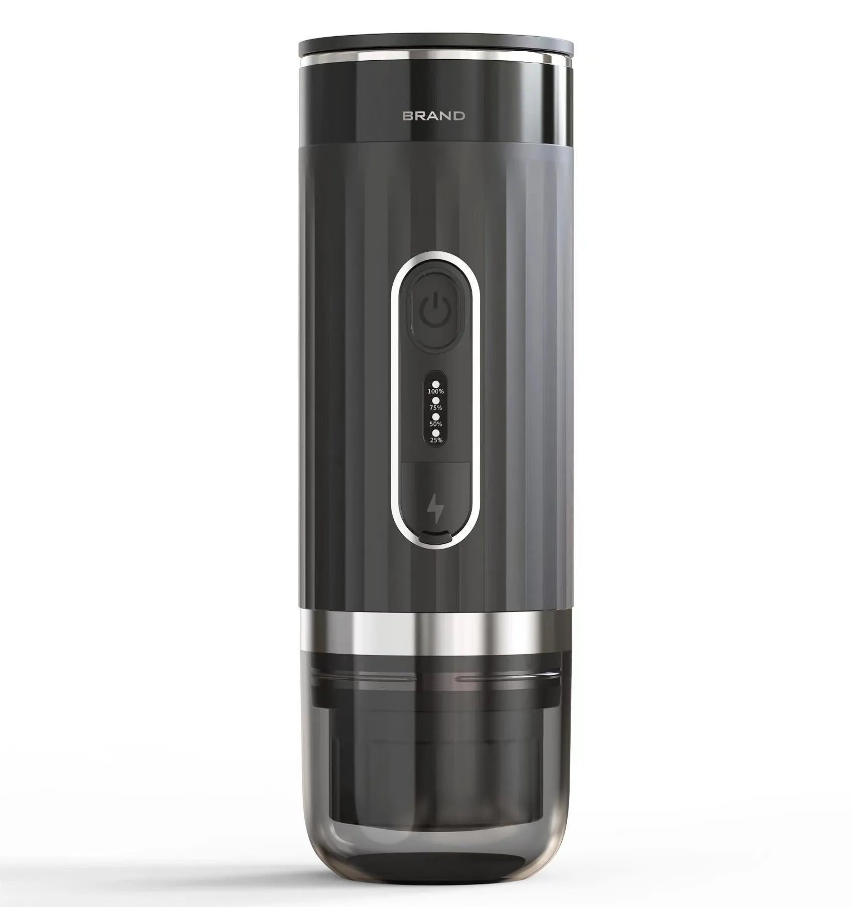 Black portable K-Cup coffee machine for vehicles and outdoor use
