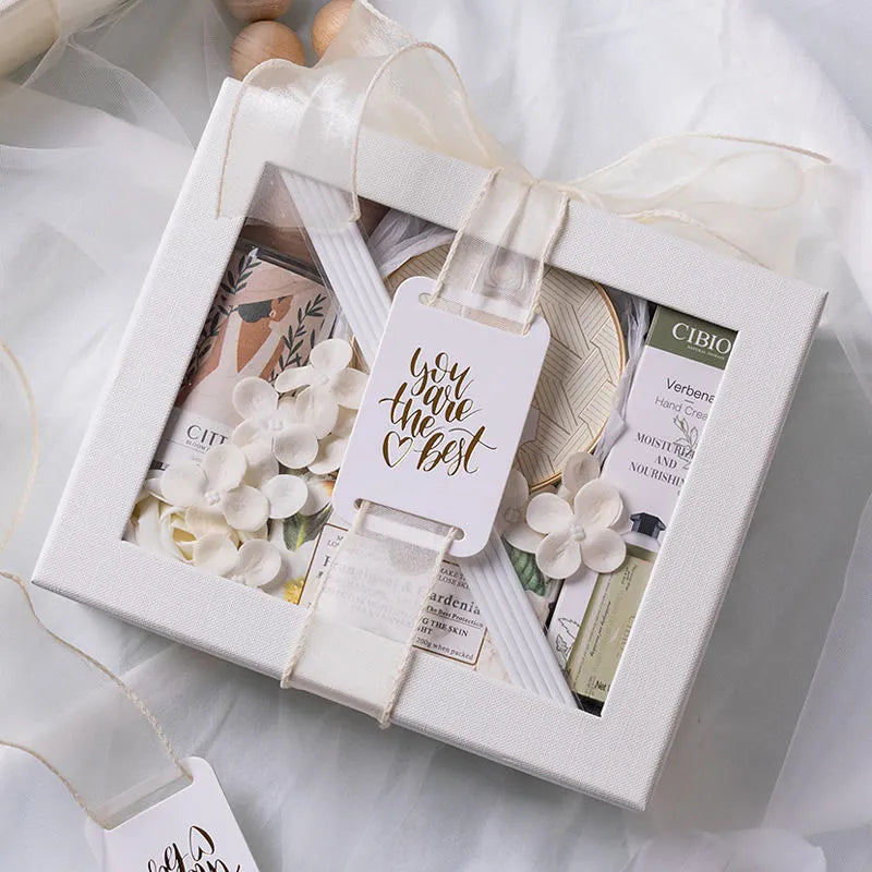 Sense Set aromatherapy gift box with skylight candles, Bluetooth speaker, and towel bear package