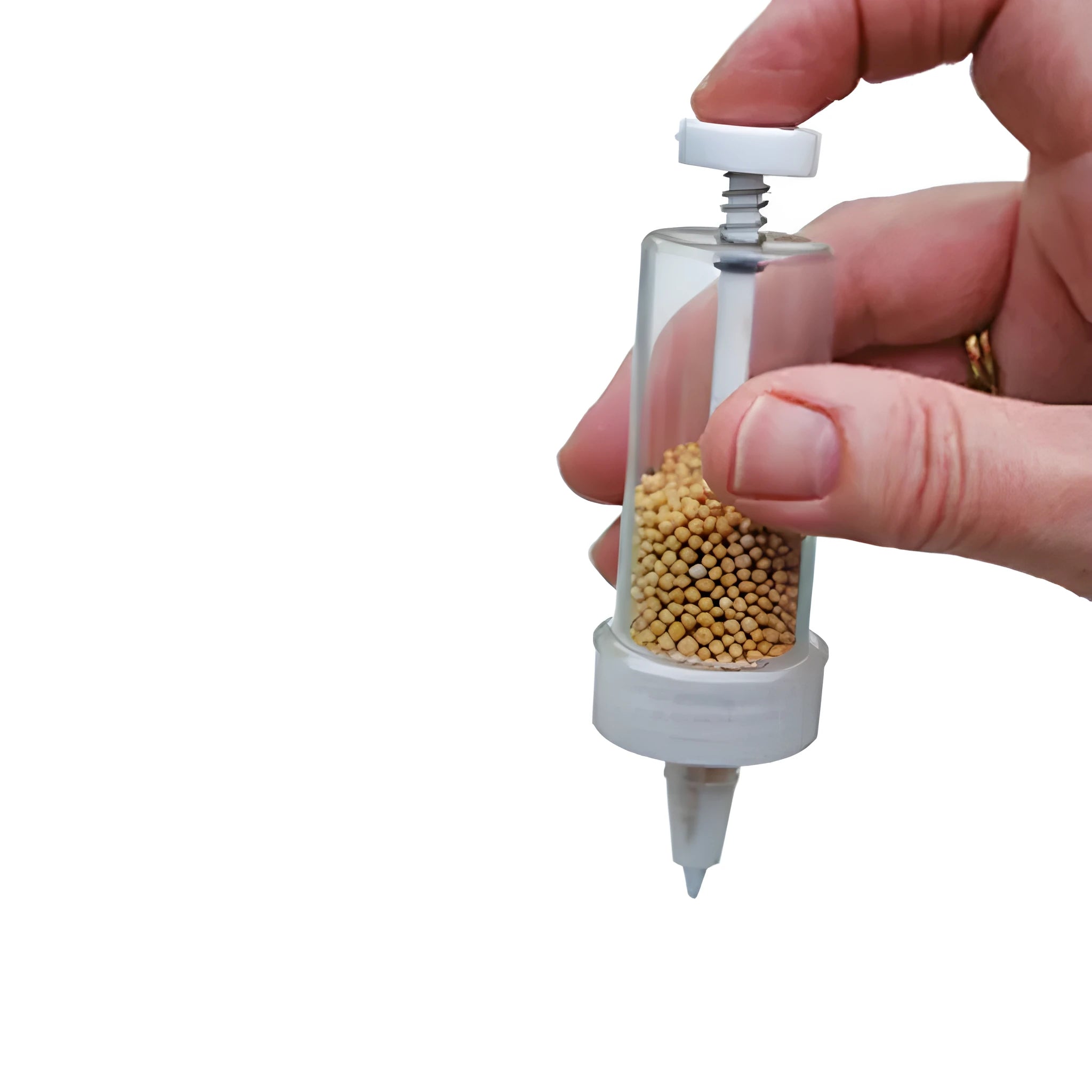 12cm long mini seed sower tool with 3cm diameter for container gardening
