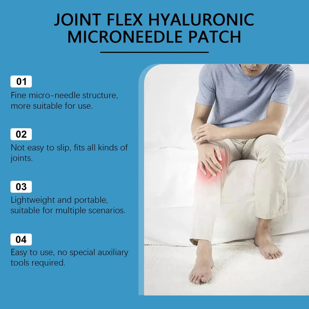 Four curcumin joint microneedle patches for pain relief in opened packaging