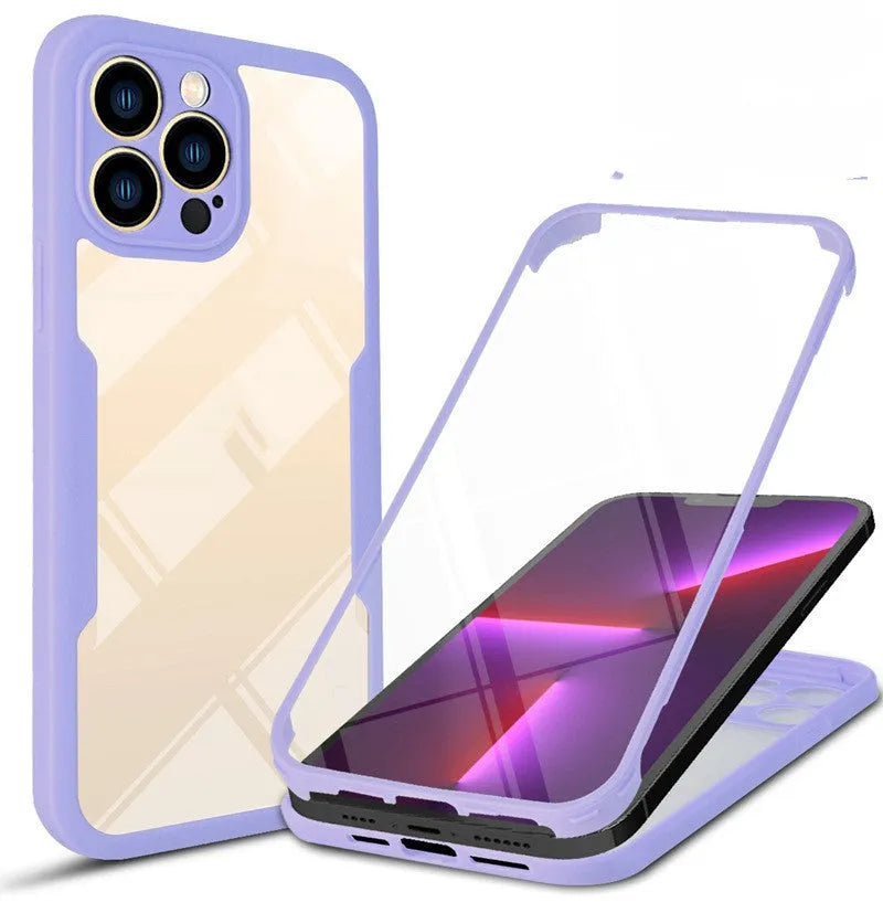 Translucent TPU back cover case for iPhone on a table