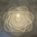 Rose pattern refraction LED electronic candle light in red, PVC construction, available in large and small sizes