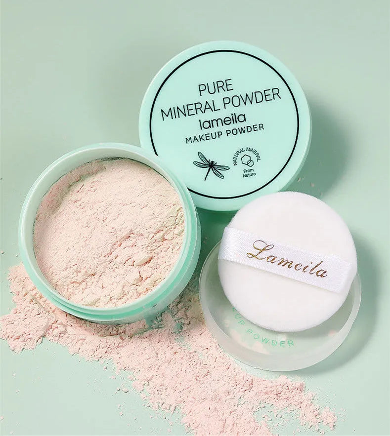 LaMeiLa mineral loose powder in compact with sifter, oil control and pore minimising finish, three shades available