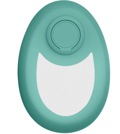 Green crystal hair removal device with metal ring grip on flat nano-glass surface