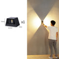 IP66 solar wall lamp with ABS housing and 2000mAh battery for outdoor corridor lighting