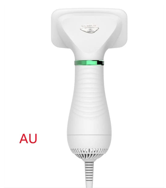 2-in-1 pet drying brush and hair dryer comb with adjustable heads for efficient grooming