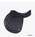 17-inch cowhide equestrian saddle in black colour for horse riding