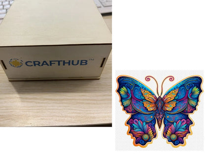 Animal Puzzle Craft Hub A3 Size Wooden Box for puzzle storage and display