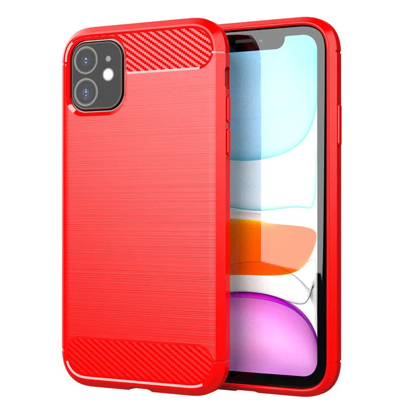 Slim 1.8mm TPU phone case for Apple iPhone 12 Mini in black back cover view