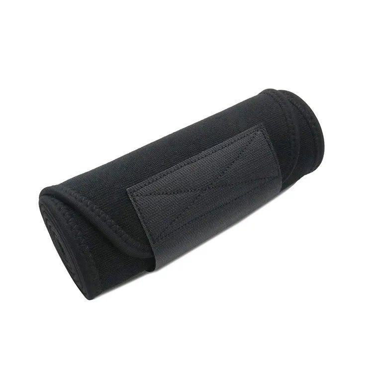 Neoprene fitness lumbar support belt for running and gym, shown in black, blue, and pink colour options