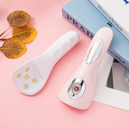 Rechargeable handheld UV LED nail dryer for quick drying of gel nail polish and extensions