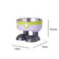 Cat neck protection pet anti-tumble bowl with stainless steel high platform in multiple colours
