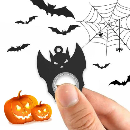 Halloween Bat Demon Ghost Fidget Spinner Keychain for stress relief
