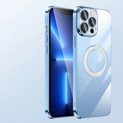 Electroplated TPU iPhone case with built-in lens protection in various colours