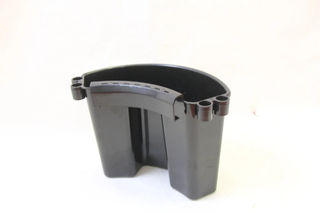 A 10-litre capacity car wash bucket made from black PP plastic, shown empty.