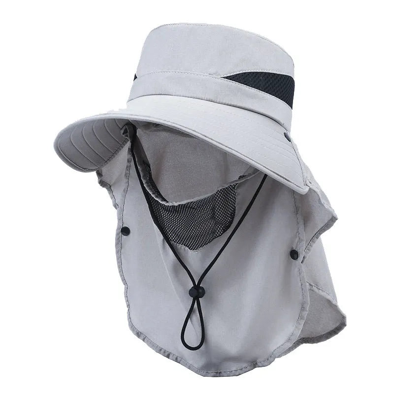 Men's adjustable polyester fisherman hat with a wide brim in army green colour.