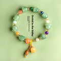 Natural Xinjiang jade bracelet with hand-carved orchid beads for women's wrists 14-18cm