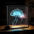 45cm naked eye 3D holographic fan screen projector with alloy and acrylic frame, mobile app and remote control