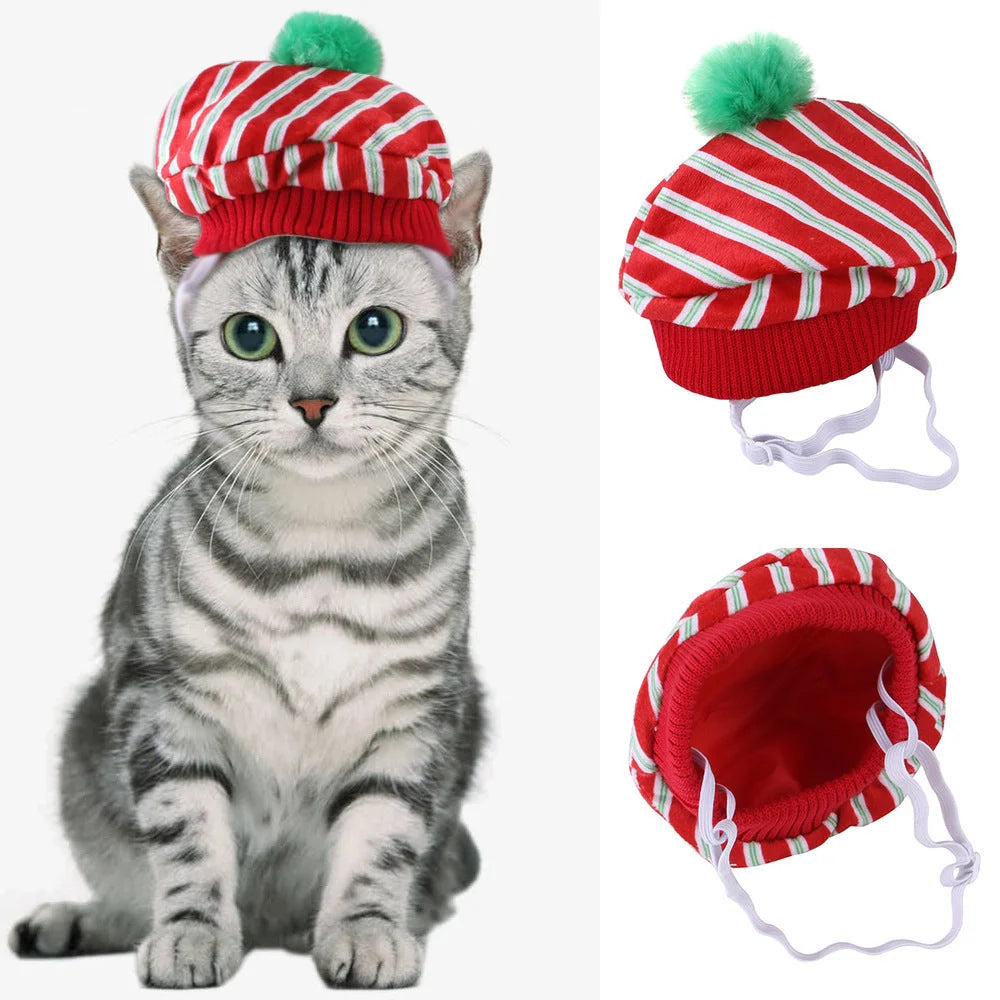 Cartoon-style cloth hat for cats in various designs, perfect for warmth and style