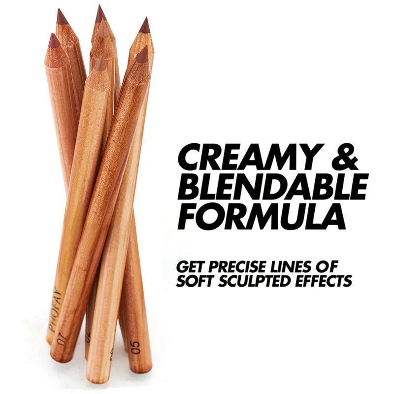 PHOFAY Nude Lipliner Kit with 12 matte shades for perfect lip definition