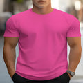 Men's loose fit round neck short sleeve printed t-shirt in polyester fabric
