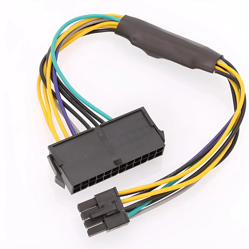 Black DELL Optiplex ATX 24-pin to 8-pin motherboard power adapter cable, 30cm long