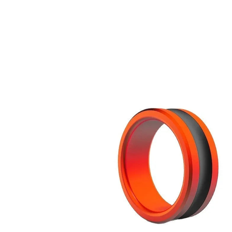 Orange and silver alloy non-slip fishing hand guard pull loop tool