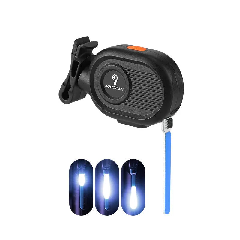 Bicycle taillight showing waterfall light effect with water drop pattern in chosen colour