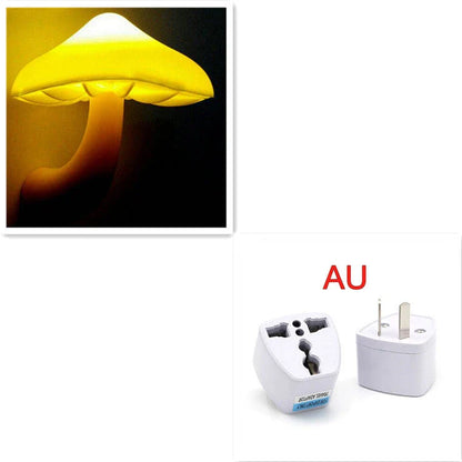 Cozy Mushroom-Shaped Night Light with Automatic Sensor for Warm, Soothing Illumination in Bedrooms and Nurseries