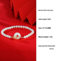 Orchid Hetian jade S925 sterling silver magnolia round beads bracelet on display