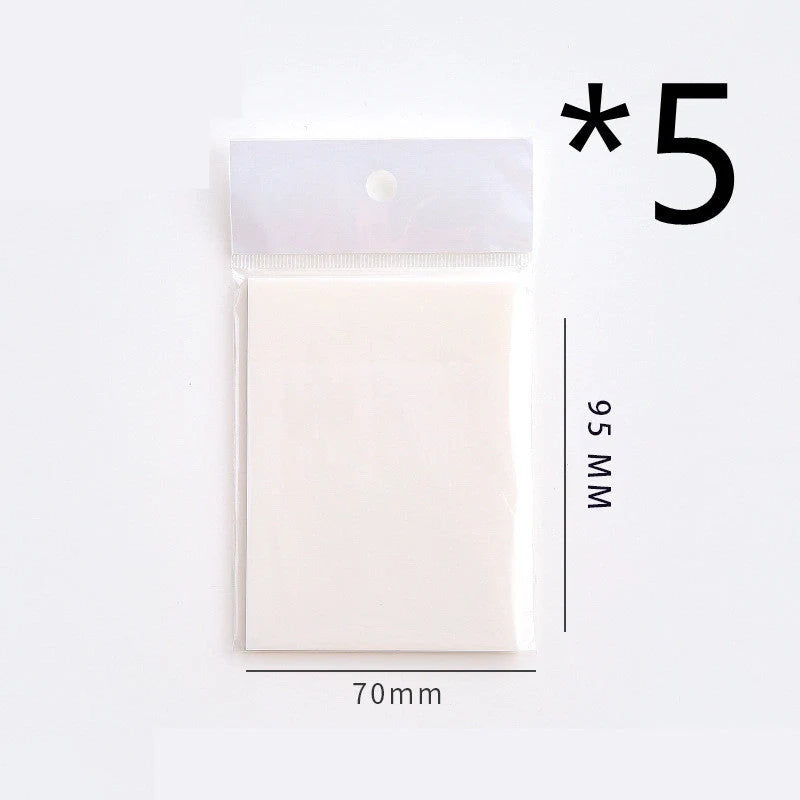 Waterproof PET transparent sticky notes in cartoon shapes for durable note-taking