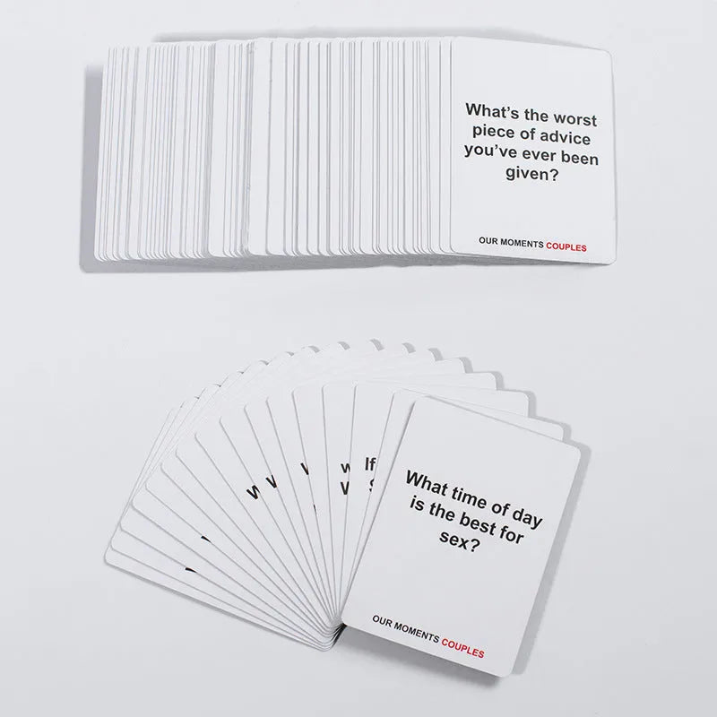 Black Our Time Lovers Edition couples communication card set with coated paper.