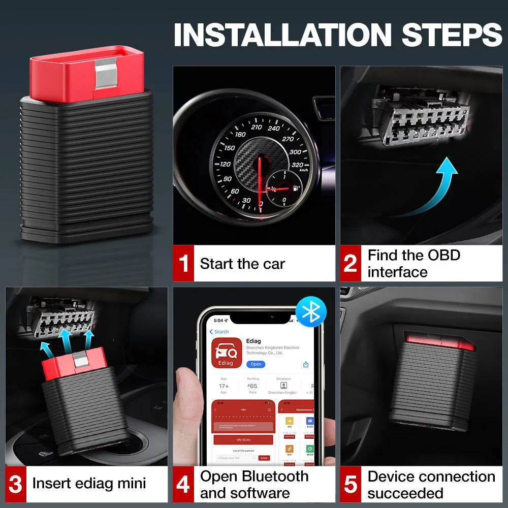 KINGBOLEN Ediag Mini multi-language automobile fault diagnosis instrument