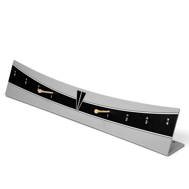 Adjustable golf putter trajectory balance simulator with PVC construction on a flat surface