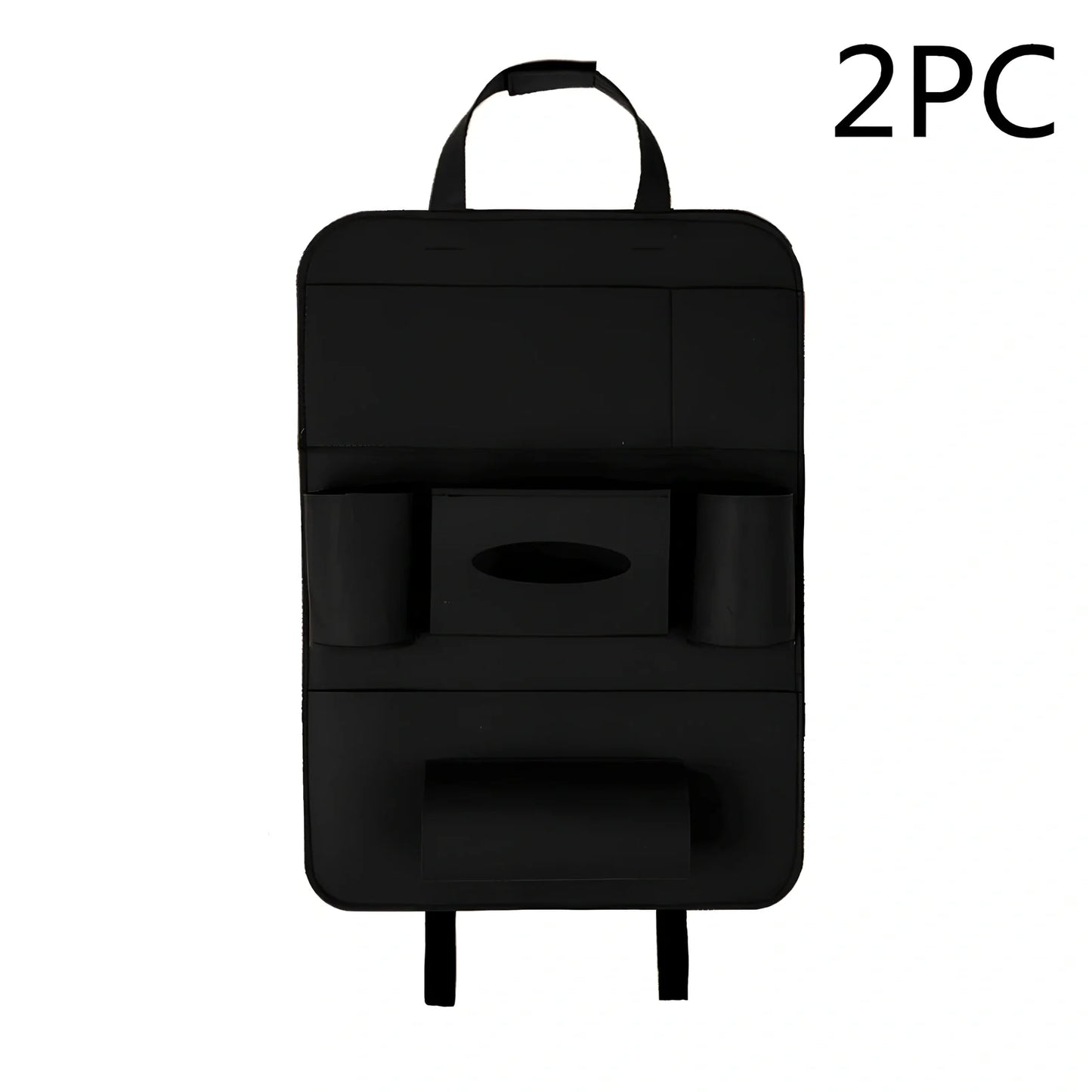 Car backseat organiser with multiple pockets measuring 40x55cm in wool felt material