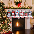 Printed cloth Christmas decoration banner with plaid puppy and cat patterns in various colours