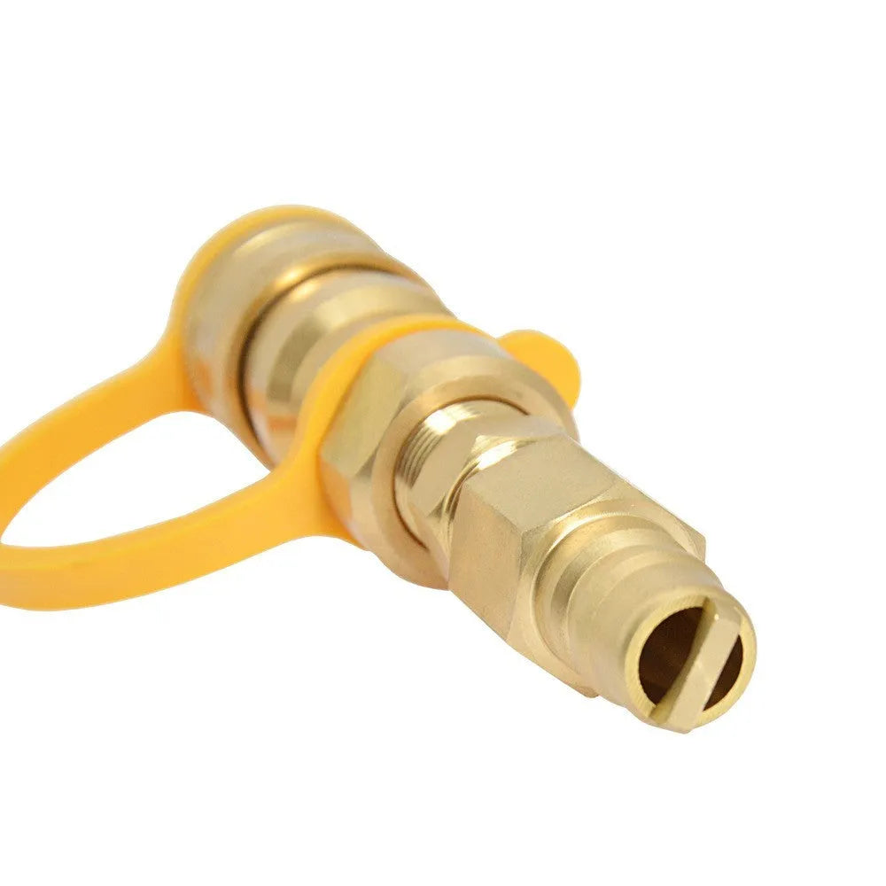 Brass gas propane conversion connector with 3/8 inch American standard threads