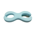 Cool blue cylindrical memory foam cervical pillow for neck support during sleep
