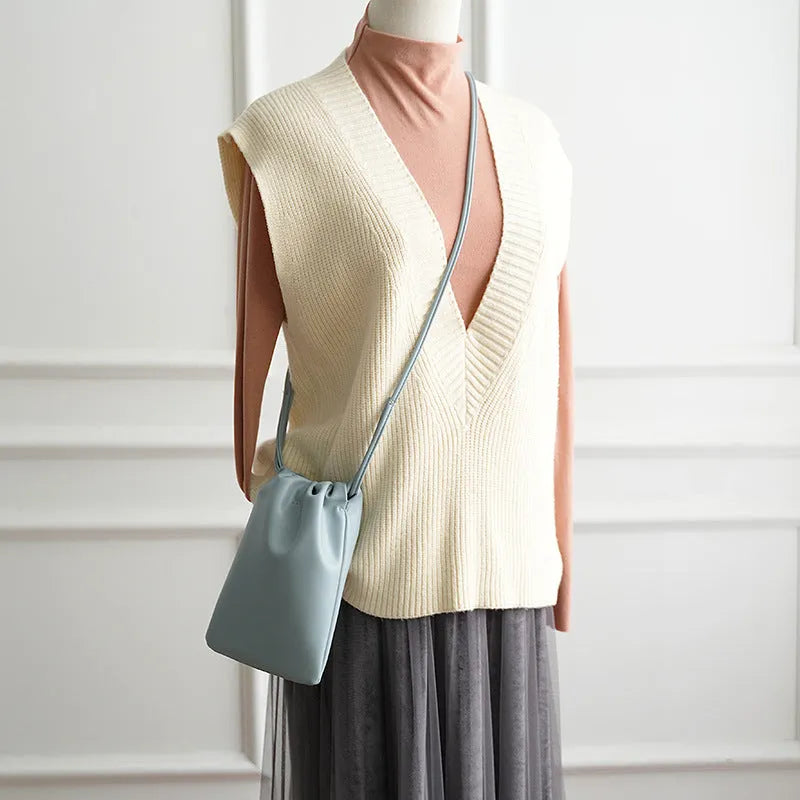 New fashion small Chinese character Fu bag shoulder crossbody bag in soft PU, square vertical shape, available in multiple colours