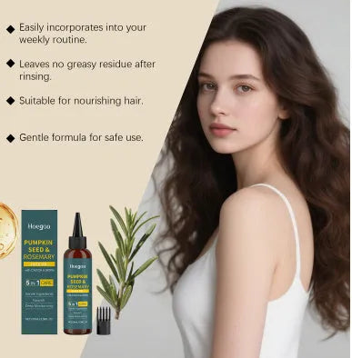 100ml rosemary essential oil bottle with pointed nozzle applicator and hair comb for scalp treatment